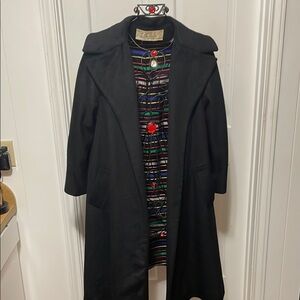 🏳️‍🌈🏳️‍🌈🏳️‍🌈BOGOHO🏳️‍🌈🏳️‍🌈🏳️‍🌈Vintage Elegant Black Wool Trench Coat